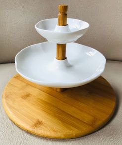 2 tier serving stand