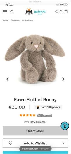 New JELLYCAT Set of 3 Flufflet Bunnys