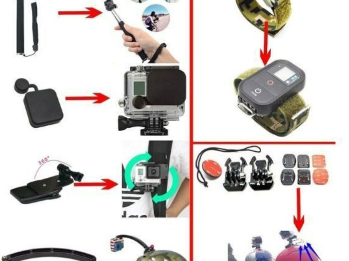 Tenlacum Accessories for Gopro,50-In-1 Action Camera Accessory Kit for GoPro Hero Session Action Camera Mounts with Case and Essentials