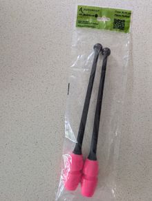 Rhythmic Gymnastics Pastorelli Clubs 36.0cm Masha Pink-Nero 04232