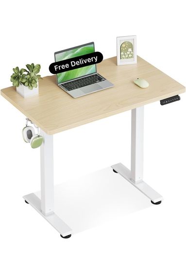 Standing Desk, 80cm Small Height Adjustable Desk with 3 Memory Heights