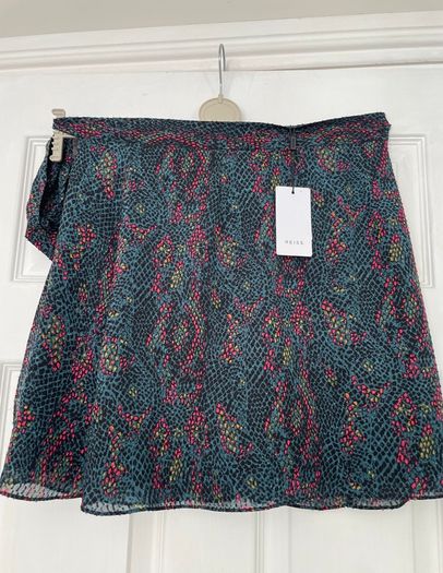 Reiss Skyla Wrap Skirt - Reptile Print - Multi - Size 12 - New with Tags