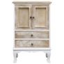 Drawer Cabinet White 50x30x80 cm Wood Image 3