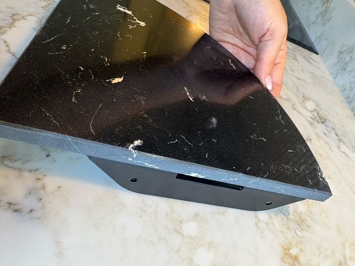 Corner Shelves black marble