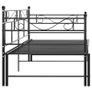 Pull-out Sofa Bed Frame Black Metal 90x200 cm Image 5