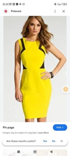 Lipsy Yellow Knee Length Dress