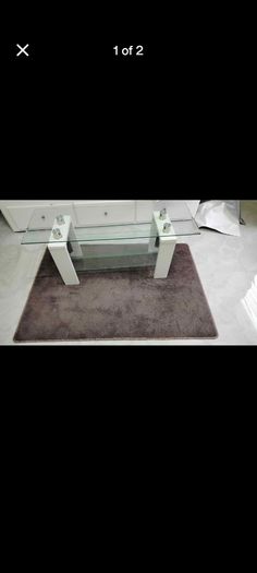 coffee table and rug