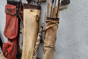 Antique golf clubs. Three bags and thirty clubs . ONE LOT ONLY .