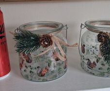 Pair of Lantern Style Candle Holders