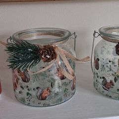 Pair of Lantern Style Candle Holders