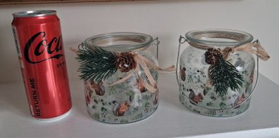 Pair of Lantern Style Candle Holders