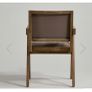 dining chairs - Grey oak frame | Luxurious leather seat and back | Mid-Century design | Rustic luxe style with Scandinavian edge Image 6