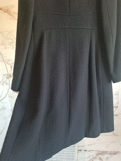 Oasis wool tweed classic black winter coat S 8 Dry cleaned