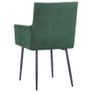 Dining Chairs with Armrests 2 pcs Green Velvet Image 4