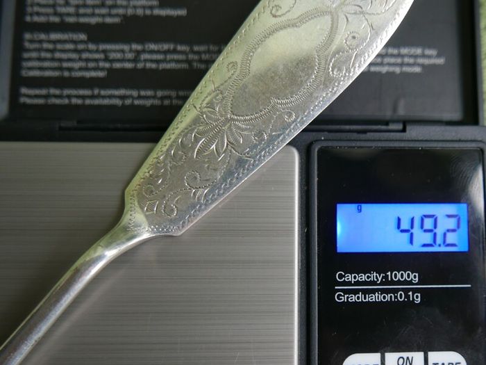 Antique Victorian-era Floral Silver Plate Butter Knifes