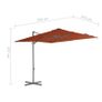 Cantilever Umbrella  Cantilever Umbrella with Steel Pole Terracotta 250x250 cm Image 8