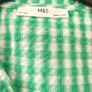 Marks and Spencers girls  green and white gingham shorts and tie-front top set. Image 5