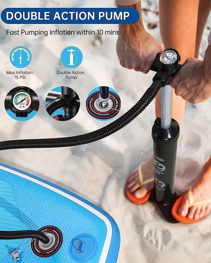 Paddle Board Stand Up Paddle Board SUP 6 inches Thick Board with ISUP Accessories & Carry Bag & Fast Pumping for Adults & Youth for Paddling Surfing Fishing Yoga (FREE SHIPPING)
