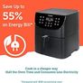 Air Fryers Oven, 5.5L XXL Oil Free Air Fryer 1700W with Rapid Air Technology for Healthy Fast Cooking & 55% Energy-Saving, 11 Presets, LED Onetouch Screen, Nonstick Basket MULTIPLE COLOURS AVAILABLE Image 4