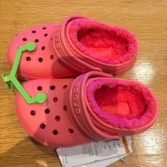Brand New Kids Pink Fleece Lined Crocs