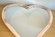 Heart-Shaped Wooden Mirror 65cm