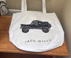 FREE Jack Wills Hand Cream - Jack Wills White Fabric Tote Bag with Black Writing and Photo of Jeep