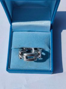 Vintage chunky 925 Silver Linked Ring