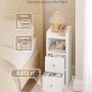 Slim Bedside Tables Set of 2, Narrow Image 6