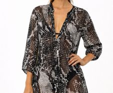 Ladies M&S Embellished Top / beach wear: Size 8