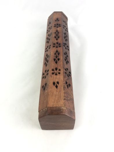 Wooden letter rack, incense burner and pen stand