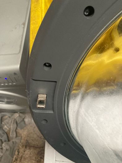 Silver Hotpoint Washing Machine Door