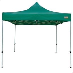 Gazebo Pop Up Foldable Adjustable Height Steel Polyester 420d Oxford Green 300 X 320 X 300 Cm