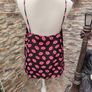 Black with pink lips cami top size 20 Postage included Image 3