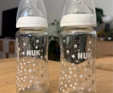 Baby bottles (2x) - Nuk - Glass Bottles