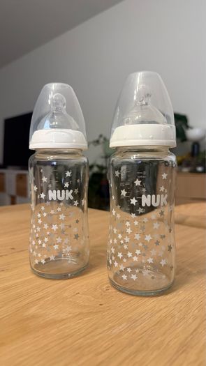 Baby bottles (2x) - Nuk - Glass Bottles