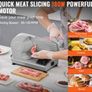 New Meat Slicer, 180W Electric Deli Food Slicer with 19.1 cm SUS420 Stainless Steel Blade and Blade Guard, 0 - 1.5 cm Adjustable Thickness for Home Use, Easy to Clean, Cut Meat, Bread, Ham and Cheese Image 8