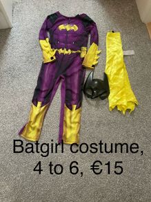 Bat girl costume, 4 to 6