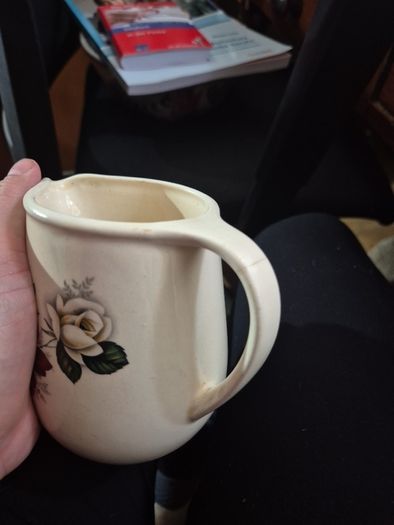 Vintage Roses Patterned Jug Made In Romania
