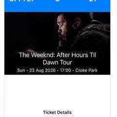 The Weeknd After Hours Til Dawn Tour Sun  23 Aug 2026  17:00  Croke Park
