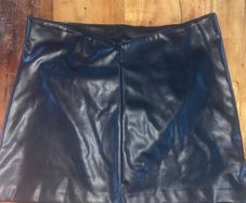H&M Black faux leather skirt