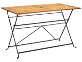 Folding Garden Table 120x70x74 cm Solid Acacia Wood