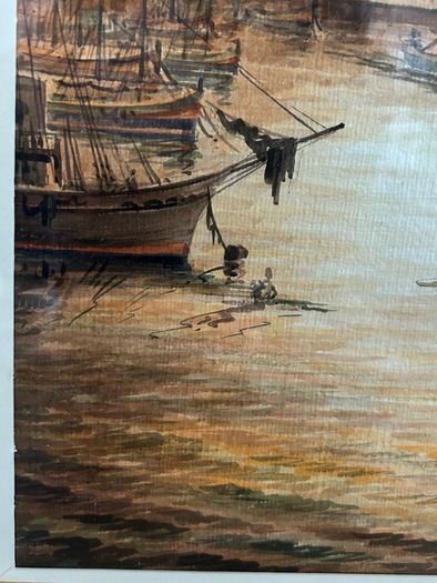 Original watercolour by Edwin Galea, Malta