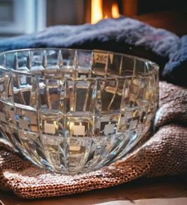 New Waterford crystal Marquise Quadrata bowl with box