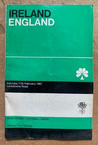 Very Rare 1967 Ireland v England - Five Nations Championship Programme