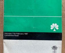 Very Rare 1967 Ireland v England - Five Nations Championship Programme