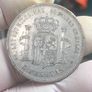 Spain Silver 5 Pesetas 1871 (74) Amadeo I Image 4