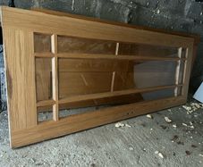 Oak Door with Clear Bevelled glass