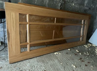 Oak Door with Clear Bevelled glass