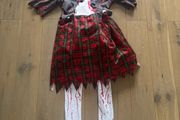 zombie dead school girl costume age 11-12
