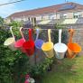 Set of 7 Colorful Hanging Metal Planters Image 8